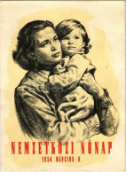 T2/T3 1954 Nemzetközi Nőnap. Kiadja A Magyar Nők Demokratikus Szövetsége / International Women's Day Propaganda Card + S - Sin Clasificación