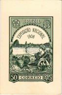 * T2 1908 Brazil, Exposicao Nacional. 50 Reis Correio Estados Unidos Do Brazil / National Exposition Of Brazil, 50 Reis  - Sin Clasificación