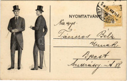 T2 1914 Budapest IV. Semmelweis U. 4. Finom Úri Szabóság Fodor Antal, Reklámlap / Hungarian Gentleman's Tailor Advertise - Ohne Zuordnung