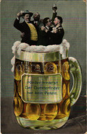 T2/T3 1909 Kinder Trinkt's! Der Dursterfinder Hat Kein Patent / Beer Drinking (kis Szakadás / Small Tear) - Non Classificati
