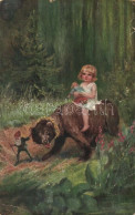 * T3 Girl Riding On A Bear, Dwarf, P.F.B. No. 4281. S: H. Susemihl (Rb) - Sin Clasificación