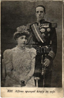 * T2/T3 1908 XIII. Alfonz Spanyol Király és Neje / Alfonso XIII, King Of Spain And Victoria Eugenie Of Battenberg, Queen - Sin Clasificación