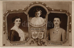 ** T2 IV. Károly Király, Zita Királyné és Ottó Ferenc József - Non Classés