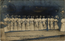 T2/T3 1905 Einzug Unseres Kronprinzenpaares In Potsdam Am 20. Juni 1905. Ehrenjungfrauen / Entry Of German Crown Prince  - Unclassified