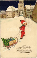 T2/T3 1926 Fröhliche Weihnachten / Boldog Karácsonyi Ünnepeket! / Christmas Greeting. Amag No. 2179. Litho (EK) - Non Classificati