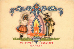 * T2 Boldog Magyar Húsvétot! / Hungarian Easter Irredenta Greeting S: Bozó Gyula - Non Classificati