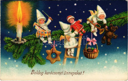 T2/T3 1932 Boldog Karácsonyi ünnepeket / Christmas Greeting Art Postcard With Teddy Bear. EAS 1222. (EK) - Unclassified