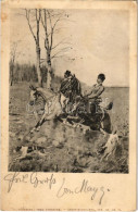 * T2/T3 1902 Hunting Game With Dogs. Theo Stroefer Sport-Postkarte Ser. 195. Nr. 15. (fl) - Ohne Zuordnung