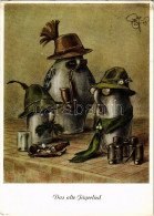 T2/T3 Das Alte Jägerlied / Hunting Humour Art Postcard S: H. Geilfus (EB) - Non Classificati