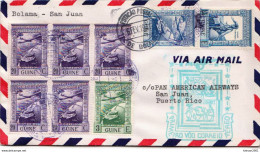 First Fly Cover To San Juan, Porto Rico On 6th February 1941 - Portugees Guinea