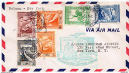 First Fly Cover To New York, USA On 6th February 1941 - Portugiesisch-Guinea