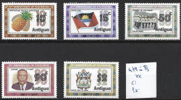 ANTIGUA 479 à 83 ** Côte 6 € - 1960-1981 Autonomia Interna