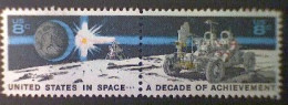 United States, Scott #1435b, Used(o), 1971, Moonscape, Continuous Pair, 8¢ - Used Stamps