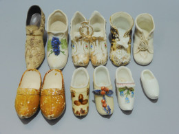 - LOT De  11 SABOTS CHAUSSURES MINIATURES PORCELAINE 1 RESINE OBJETS VITRINE  E - Altri & Non Classificati