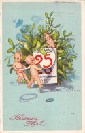 FANTAISIE - Heureux Noel - Enfant  - Bébés - Carte Postale Ancienne - Altri & Non Classificati