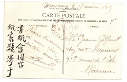 1915 - CARTE FM Du DETACHEMENT De MONCAY (INDOCHINE / TONKIN) - Briefe U. Dokumente