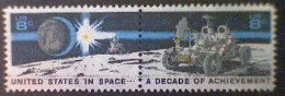 United States, Scott #1435b, Used(o), 1971, Moonscape, Continuous Pair, 8¢ - Used Stamps