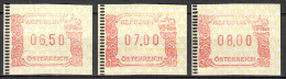 MiNr. ATM 4 (3x), Internationale Briefmarkenausstellung WIPA 2000, Wien; Postfrisch (**) - Automatenmarken [ATM]