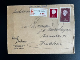 NETHERLANDS 1969 REGISTERED LETTER 'S GRAVENHAGE TO AMSTELVEEN 23-12-1969 NEDERLAND AANGETEKEND - Storia Postale