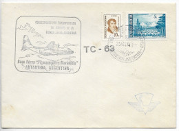 ARGENTINA 1974 ANTARCTIC BASE MARAMBIO POSTAL SERVICE AIR FORCE PLANE COVER - FDC