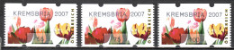 MiNr. 3x (55, 75, 100) ATM 7 F, Eindruck: „KREMSBRIA 2007“; Postfrisch (**) - Timbres De Distributeurs [ATM]