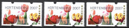 MiNr. 3x (55, 75, 100) ATM 7 H, Eindruck: „HIRTENBERG 2007“; Postfrisch (**) - Vignette [ATM]
