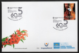 URUGUAY 2023 (Television, Channels, Music, Dance, Ballet, Music Instruments, Violin) - 1 Cover With Special Postmark - Danse