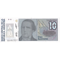 Billet, Argentine, 10 Australes, KM:325b, NEUF - Brésil