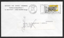 Portugal Flamme 100 Ans Coliseu Dos Recreios De Lisboa 1990 Lettre Retourné Returned Cover Mechanical Postmark - Sellados Mecánicos ( Publicitario)