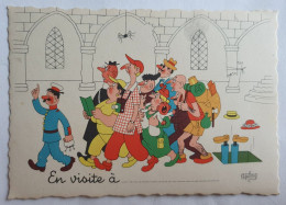 CARTE POSTALE CPSM HUMORISTIQUE ILLUSTRATEUR DUBOUT EN VISITE A ... Ed Du Moulin 1957 - Dubout