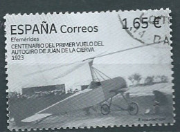 ESPAGNE SPANIEN SPAIN ESPAÑA 2023 CENT FIRST FLIGHT OF JUAN DE LA CIERVA'S AUTOGIRO USED ED 5630 MI 5681 YT 5386 SN 4664 - Gebruikt