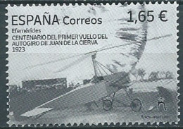 ESPAGNE SPANIEN SPAIN ESPAÑA 2023 CENT FIRST FLIGHT OF JUAN DE LA CIERVA'S AUTOGIRO USED ED 5630 MI 5681 YT 5386 SN 4664 - Used Stamps