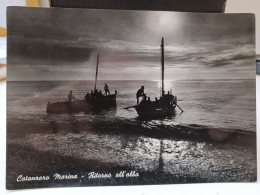 Cartolina Catanzaro Marina ,ritorno All'alba 1954 - Catanzaro