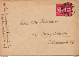 Postal History Cover: Germany / Soviet Zone Overprinted Pigeon Stamp On Cover - Pigeons & Columbiformes