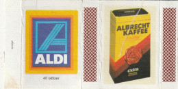 BOITES D'ALLUMETTES 857 : Allemagne : ALDI : Pub Albrecht Kaffée ( Café ) - Zündholzschachteletiketten