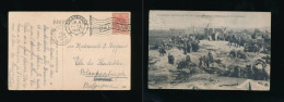PAYS BAS AFFRANCHISSEMENT COMBINE Drapeau  SUR CARTE POSTALE  Jerusalem Te Amsterdam  1906 Vers Belgique - Lettres & Documents