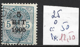 ANTILLES DANOISES 25 Oblitéré Côte 50 € - Dänische Antillen (Westindien)