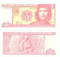 CUBA 3 PESOS 2005  P-127b UNC - Cuba