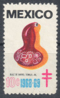 Bule De Barro / Tonala / Ceramics FOLK ART  - Tuberculosis TBC 1968 1969 MEXICO Charity Label Vignette Cinderella - Porselein