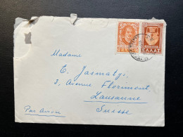 ENVELOPPE GRECE 1952 / POUR LAUSANNE SUISSE - Cartas & Documentos