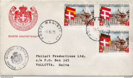 Postal History Cover: Ordine Di Malta Set On Used FDC - Malte (Ordre De)