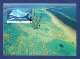 Australien 2013 Mi.Nr. 4008 , Above Great Barrier Reef  - Maximum Card - First Day 20. August 2013 - Maximum Cards