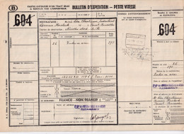 DDFF 145 - Bulletin D' Expédition Gare De FLEMALLE-HAUTE 1942 Vers FOREST BXL - Expéd. S.A.Usines à Tubes De La Meuse - Documenten & Fragmenten