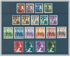 Egypt - 1953-56 - ( Republic - Change Of Government, July - Nefertiti ) - Complete Set - MNH (**) - Definitive - Unused Stamps