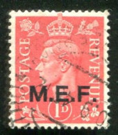 MEF 1942  1 P. ROSSO SASSONE N .1 USATO - Occup. Britannica MEF