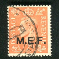 MEF 1942  2 P. ARANCIO SASSONE N .2 USATO - British Occ. MEF