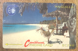 ANGUILLA PLAGE EC$ 40 CARIBBEAN  CABLE & WIRELESS SCHEDA PREPAID PREPAYÉE TELECARTE TELEFONKARTE PHONECARD CALLING CARD - Anguilla