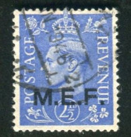 MEF 1942  2 1/2 OLTREMARE SASSONE N .3 USATO - Britse Bezetting MEF