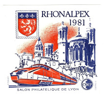 Bloc CNEP N° 2 : Rhonalpex 1981 . Voir Le Scan . Cote YT : 10 € , Maury : 10 € . - CNEP