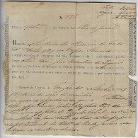 Brazil 1859 Receipt Of Shipment By Mail Post Office Of Process Records By Steamer Hermes From Campos To Rio De Janeiro - Cartas & Documentos